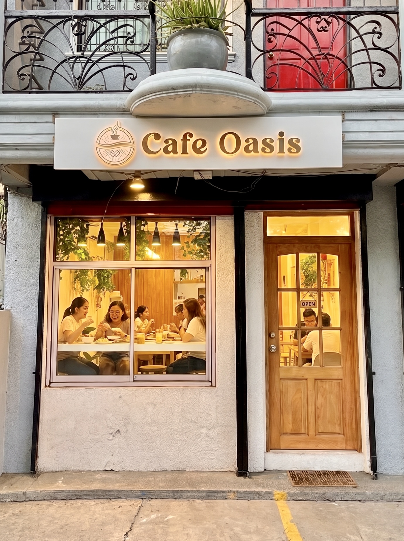 Cafe Oasis storefront on Mercedes Ave, Pasig City